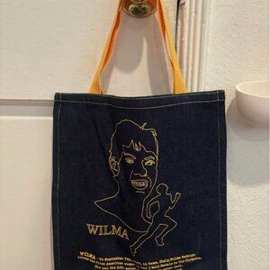 31 CORN LANE | Wilma Rudolph Tote Bag | Dark Denim | Olympic Champion Sprinter